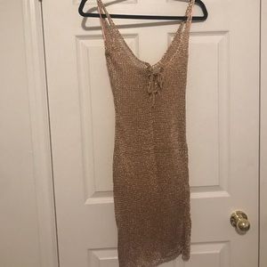 Rose gold swimsuit cover up